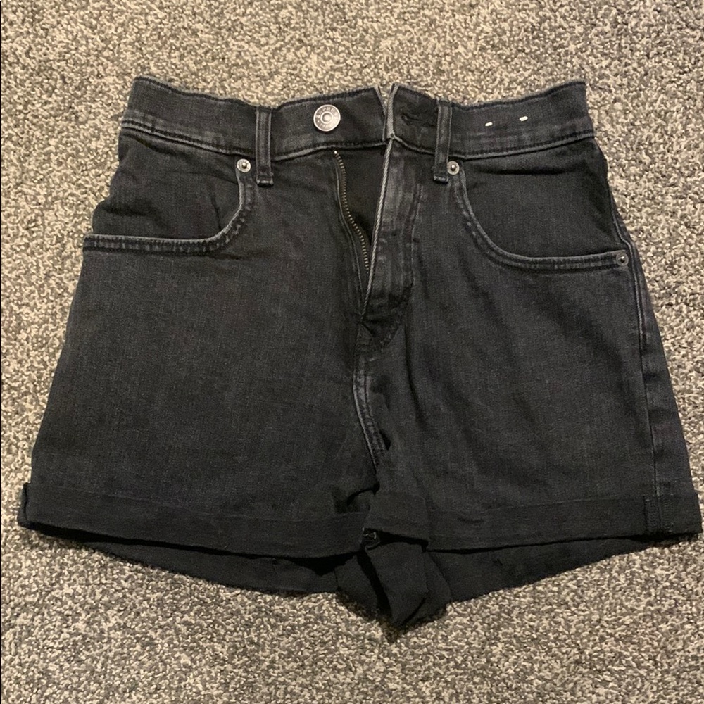 Women's Black Denim Shorts